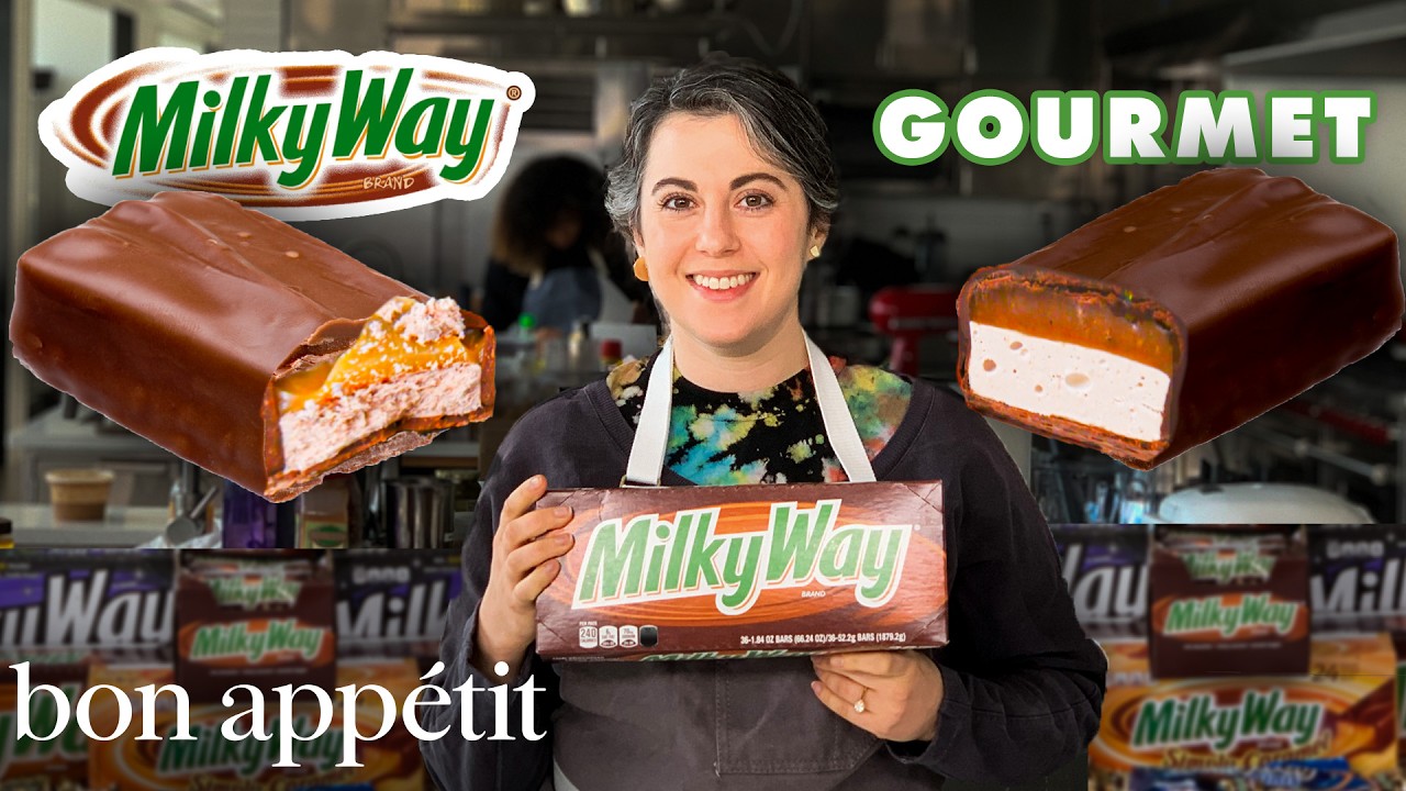 Pastry Chef Attempts to Make Gourmet Milky Way Bars   Gourmet Makes   Bon Apptit