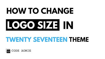 How to Change the Logo Size In Twenty Seventeen WordPress Theme.