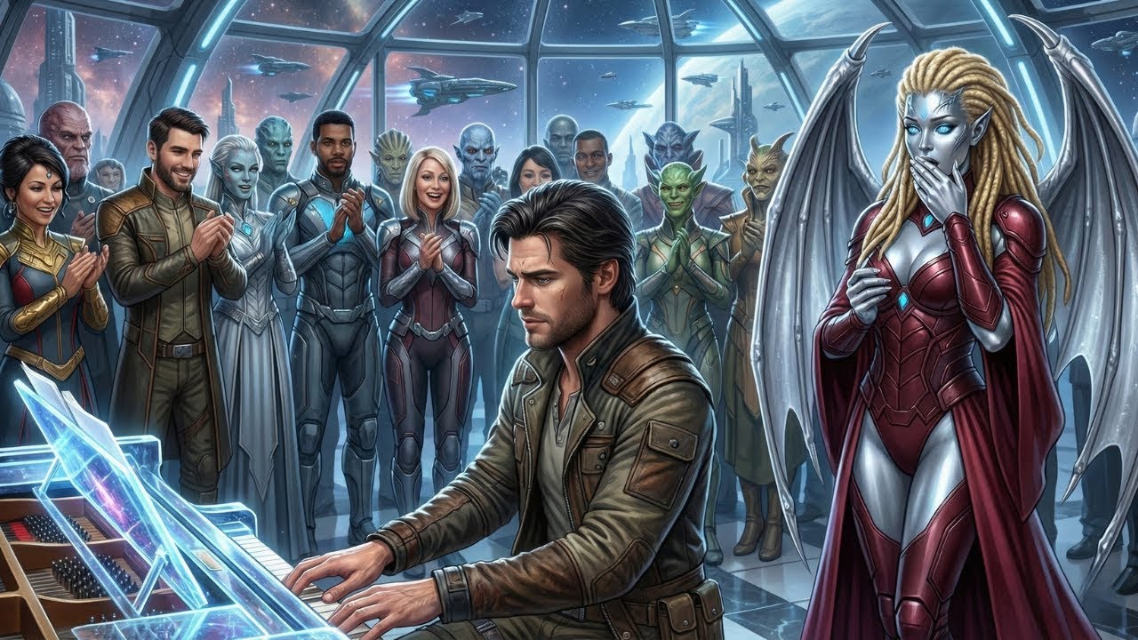 Der menschliche Fremde spielte eine Melodie – die Drachenkönigin erstarrte beim Hören des Liedes....