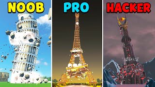 NOOB vs PRO vs HACKER - Fake Island: Demolish