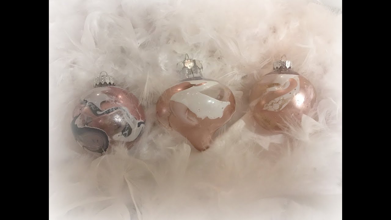 Dollar Tree Rose Gold Marble Holiday Ornament DIY YouTube
