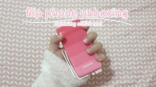 aesthetic flip phone unboxing | samsung s5520 nori (pink) | first impressions, app tests and more