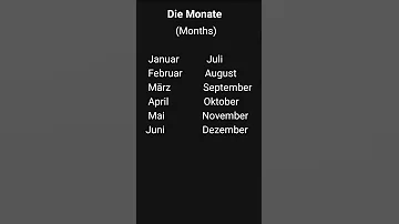 Months Of The Year In German Language German Deutsch Words Basicgermanwords ItsAllGerman 