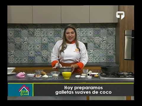 Hoy preparamos galletas suaves de coco