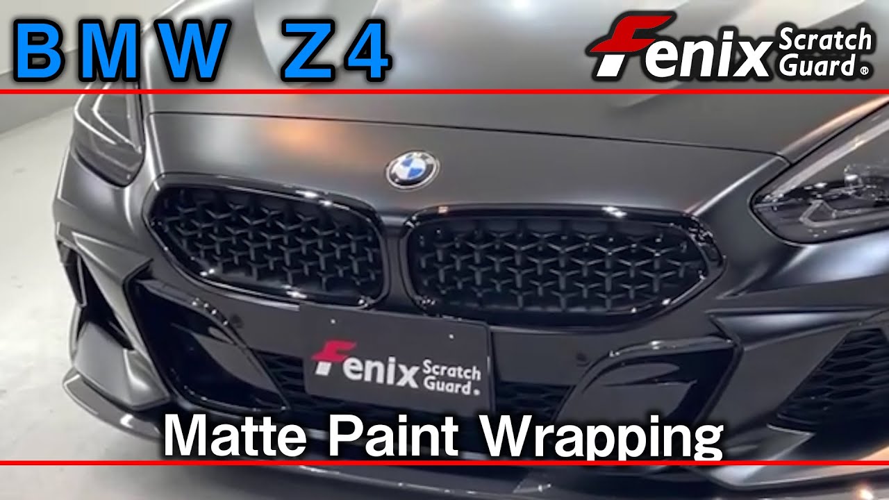 Af56！全塗装マットブラック！Z4仕様！ BMW Z4マットブラックフルラッピング施工 - YouTube