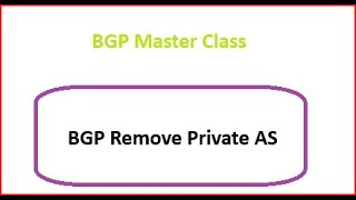 BGP Remove Private AS