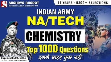 Part-8  Chemistry II Army Nursing Assistant and Technical II target batch 2024 by Himmat sir