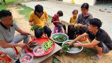 Bữa trưa rau rừng mướp đắng trên Biệt thự đồi thông nhà Điếc Lũng Cáng. Nguyễn Tất Thắng