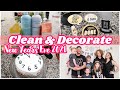 CLEAN &amp; DECORATE WITH ME | NEW YEARS EVE 2021 DECORATIONS, CLEANING MOTIVATION, &amp; SNACKS!