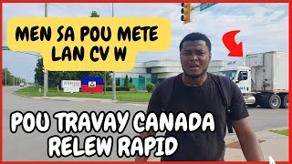 Men sa pou Ment lan Cv w Pou yo Ka relew lan Travay Canada 2023