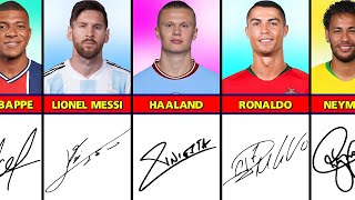 Autograph Of The Famous Football Players.