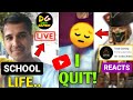 Desi Gamer talking about STUDENTS! Total Gaming REACTS on Small YouTubers! YouTuber in Depression? |