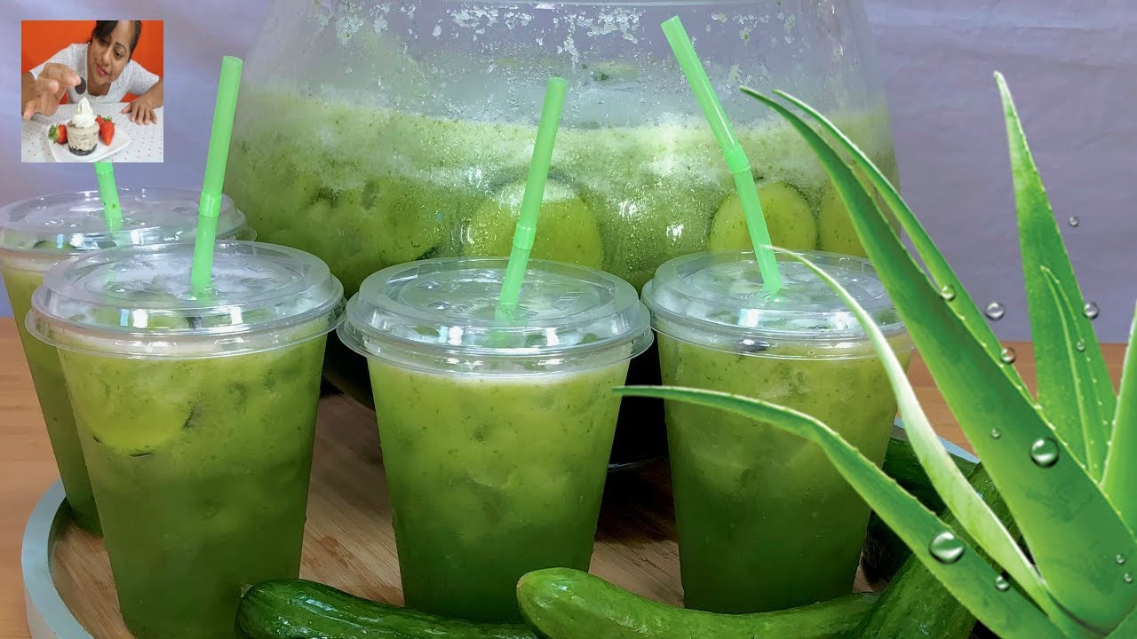 EL MEJOR AGUA MILAGROSA de PEPINO y SÁBILA – BEBIDA HIDRATANTE, DETOX y REJUVENECEDORA!