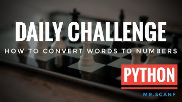 How to Convert Words to numbers in python | Daily challenge #python #convert #words #number