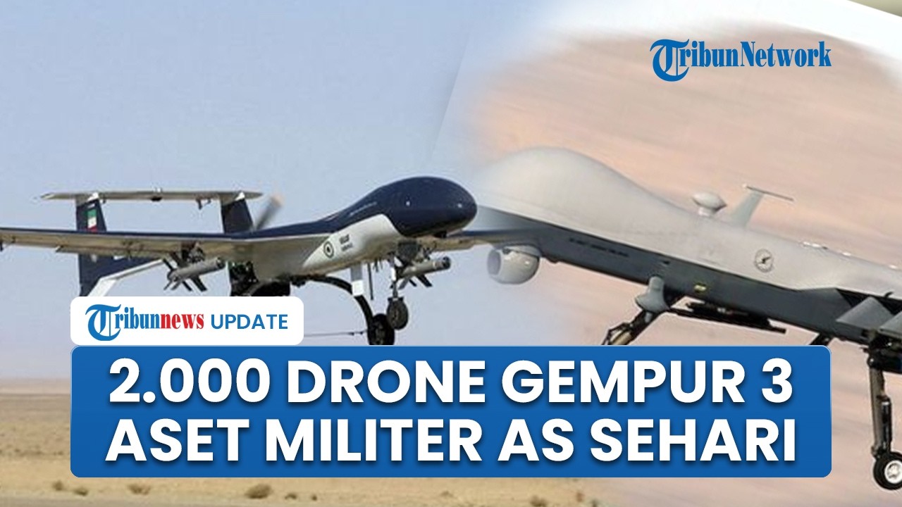 Dalam Sehari Iran Berhasil Serang Kapal Nuklir, Jet F-15 hingga Pangkalan AS! 2.000 Drone Tempur