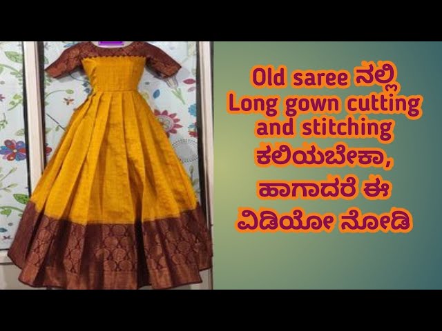 umbrella long frock cutting in very easy method/ Kannada. - YouTube