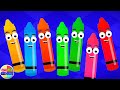 Ten In The Bed Crayons, Color Song, Nursery Rhyme and Learning Video for Kids
