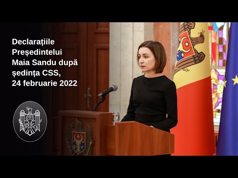 Declarațiile Președintelui Maia Sandu după ședința CSS, 24 februarie 2022