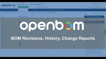 OpenBOM: Bill of Materials Revisions, History, Change Reports