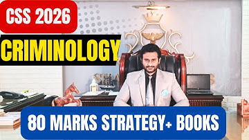 CSS Criminology│How to Prepare Criminology CSS Paper│CSS 2026