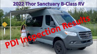 PrePurchase Inspection (PDI) on  a 2022 Thor Sanctuary / Tranquility 19P