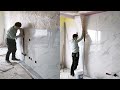 Young Man with great tiling skills -Great tiling skills -Great technique in construction PART 64