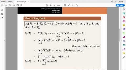 Discrete Time Markov Chains: Advanced concepts (Hitting probabilities and return/exit times)