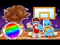 I pretended to be a noob in roblox basketball simulator then used my 100000 ball