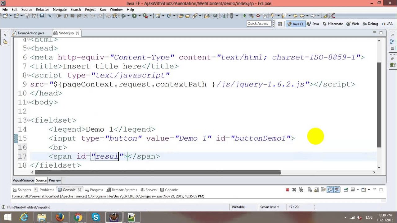 ajax struts tutorial Ajax tutorial dinesh on java.