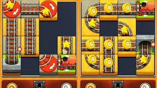 Happy Train Slide Puzzle Game - Make Rail Path Train Pass It - Android Gameplay #3 screenshot 4