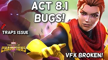 BUGGED! Kitty Pryde, Rintrah , Kraven Traps and 8.1.6 Boss VFX Bugs | Marvel Contest of Champions