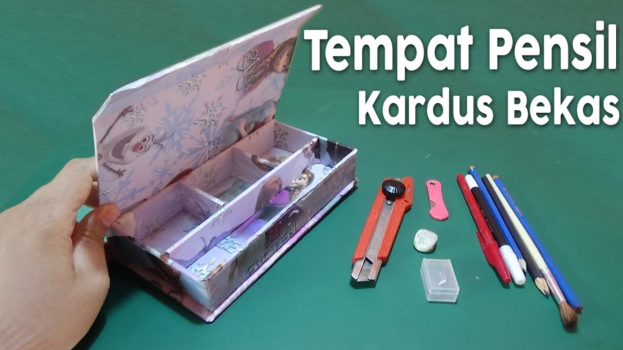 Cara Membuat Tempat  Pensil Dari  Kardus  Bekas  YouTube