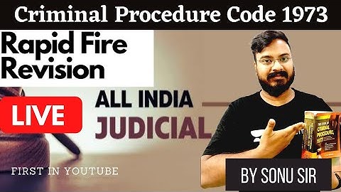 Criminal Procedure Code Rapid Revision Series By Sonu Sir | Section 41 41A 41B 41C..41D Of CrPC 1973