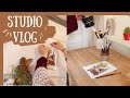 Decorating My Small Art Studio, Making Prints, & Painting the London Natural History Museum | Vlog