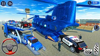 Police Plane Transporter Simulator - US Police Car Trailer Truck Driver 3D - Android Gameplay screenshot 2