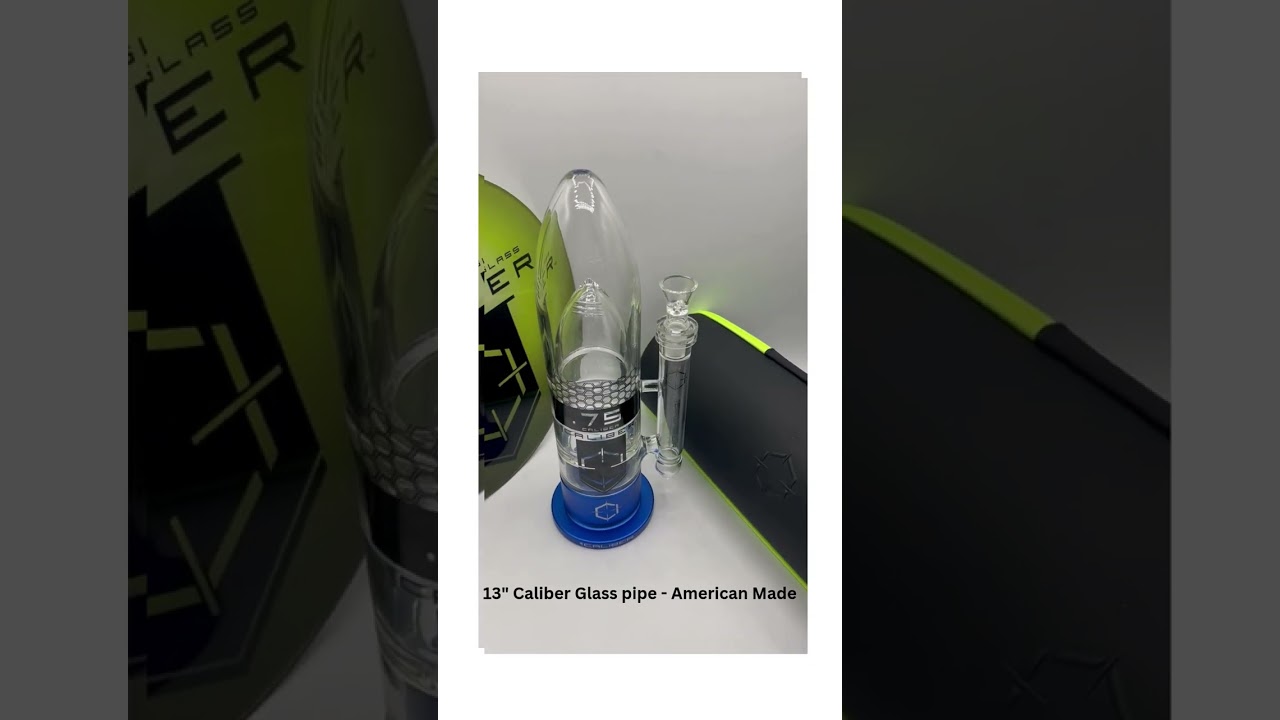13" Caliber Glass Water Pipe – American Made Borosilicate Bong | Durable Glass Smoking Pipe