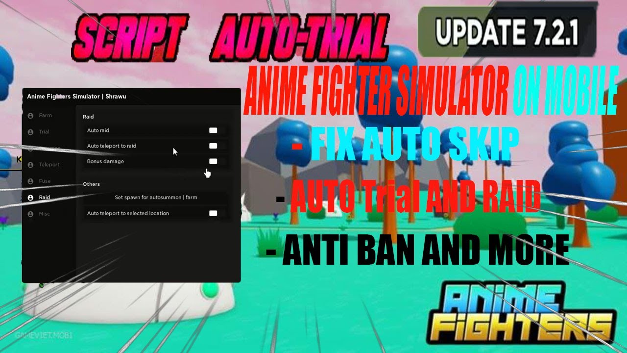 Anime Fighters Simulator Script Trên Điện Thoại/ Mobile -Fix Auto Skip Hack  Anime Fighters Simulator 