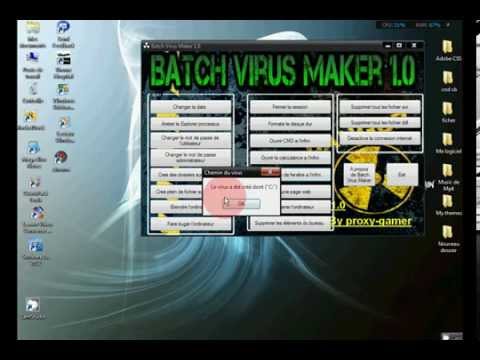 cree un virus  bat avec Btch virus Maker 1 0