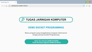 Demo Socket Programming TCP dan UDP : Salma Nora Renada & Taskia Rorointan Sugyanti