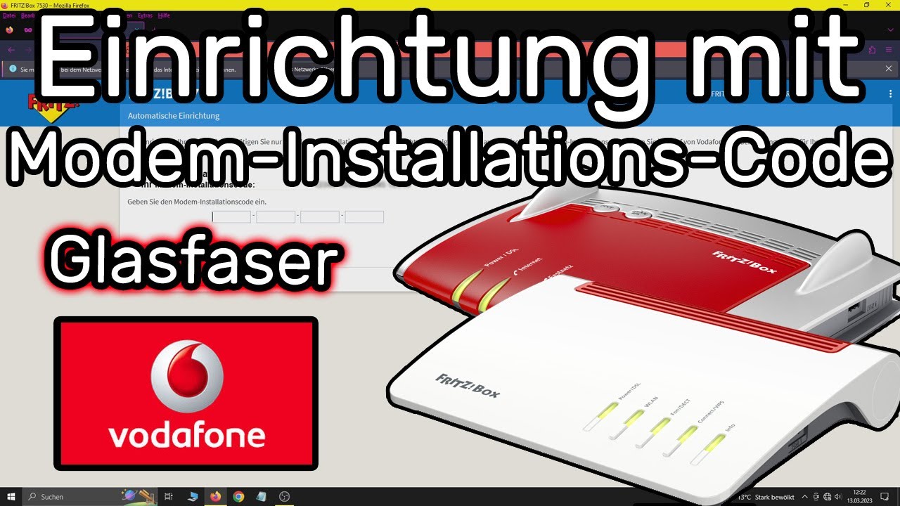 Fritzbox 7590 Eingehende Anrufe Gehen Nicht Vodafone Glasfaser mit Fritzbox und Modem-Installations-Code einrichten