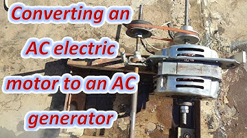 Converting an AC electric motor to an AC generator