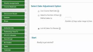 Using Blackboard's Date Management Tool