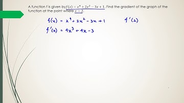 NCEA Level 2 Calculus Preparation - Question 1