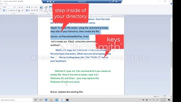 How To Create and Delete a File using Windows Command Prompt. More at https://www.deemystify.com