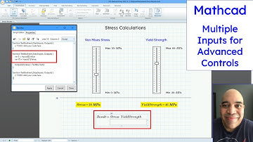 Mathcad Prime - Multiple Inputs for Advanced Input Controls