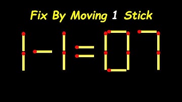 Impossible Matchstick Puzzle - Fix The Equation by moving 1 stick - Improve IQ
