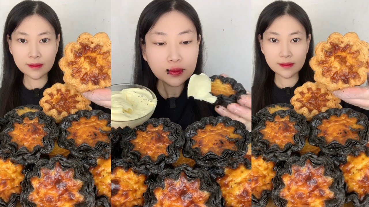 Flakiest Ever? 🥧 Sound On for these Deep-Fried Egg Tarts!