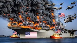 Today, Iranian and Russia Ka-52 helicopters destroyed a US aircraft carrier carrying 100 fighter jet