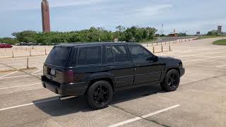 Heads/Cam 5.2 ZJ  18” All Black Deep Dish Cobra Rims With Cut H&R Lowering Springs