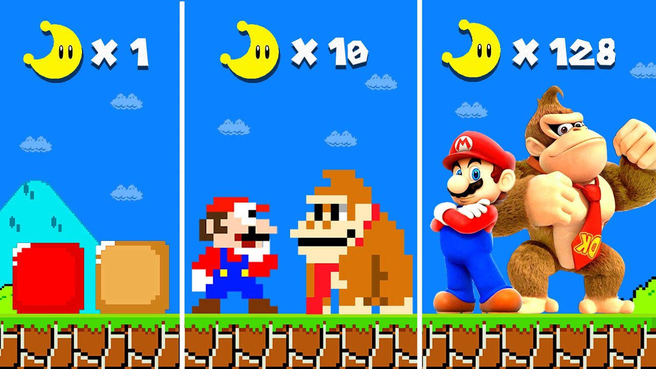 Mario vs Donkey Kong. but Moon = More REALISTIC | Game Animation